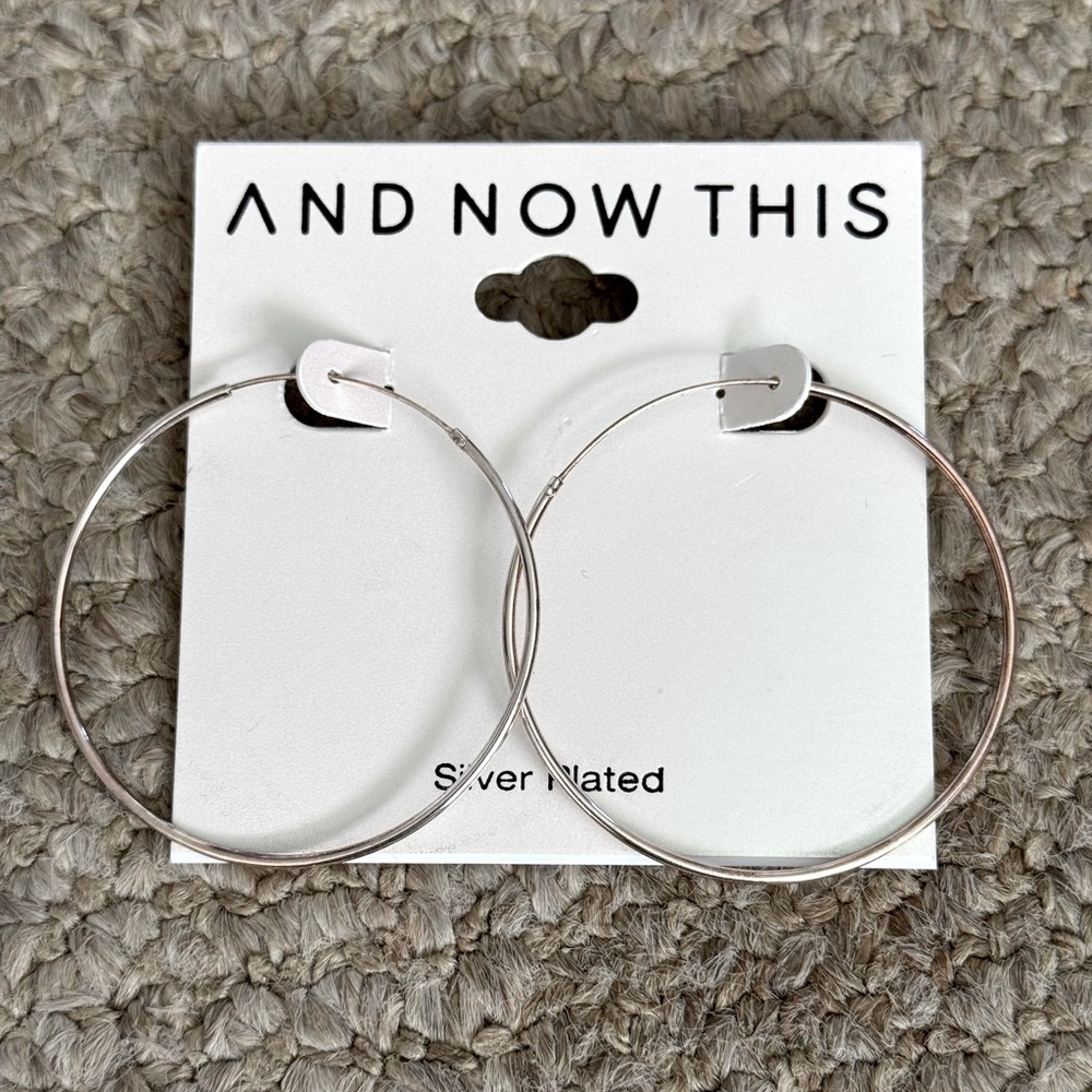 Macy’s And Now This Silver Hoop Earrings